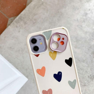 Cute Heart Floral iPhone 13 12 11 Pro Max case iPhone 13 12 mini case iPhone XR case iPhone XS Max Case iPhone 7 Plus 8 Plus iPhone SE Case - Decotree.co Online Shop