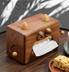 Cute Wooden Monster Tissue Box Cover, Fancy Towel Paper Stand Tissue Box Holder - Decotree.co Online Shop
