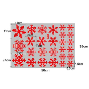 27Pcs Christmas Snowflake Window Sticker Christmas Wall Stickers Kids Room Wall Decals Christmas Decorations for Home New Year - Decotree.co Online Shop
