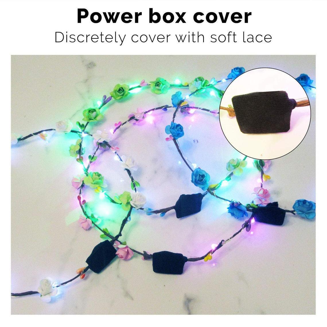 Led Flower Crown 20 Pieces Light Up Led Flower Wreath, Led Flower Headband For Bachelorette Party, Kids Birthday Party, Halloween - Decotree.co Online Shop