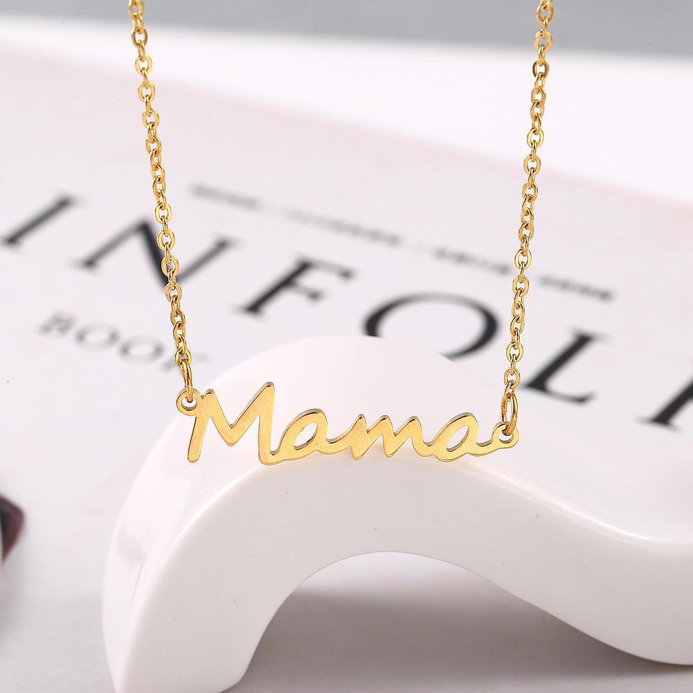 Mama Necklace Letter Necklace Gift for Mom Mother Jewelry Mother's Day Gift - Decotree.co Online Shop