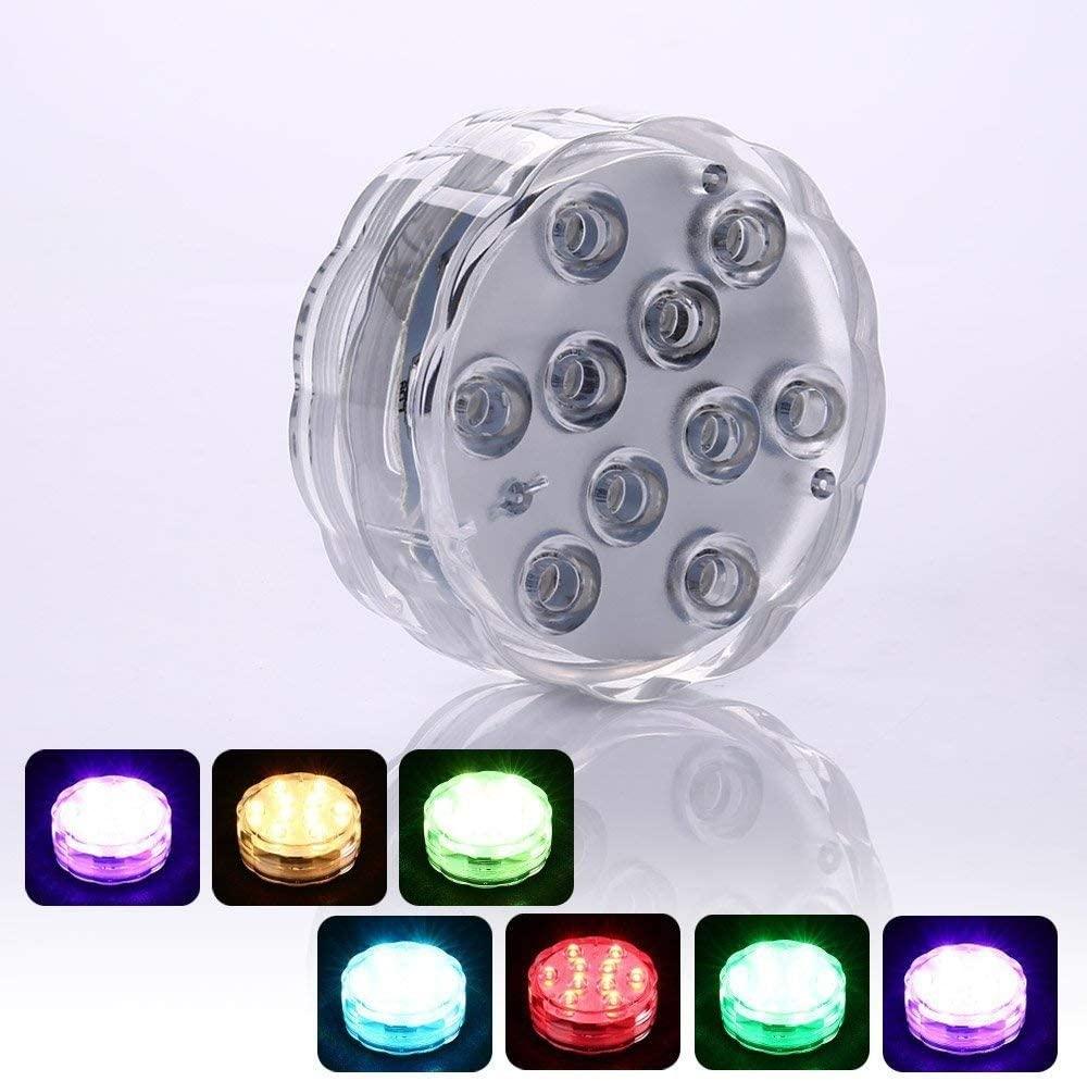 Submersible Led Lights, Remote Controlled Waterproof Multi Color Underwater Lights for Pool and Party - Decotree.co Online Shop