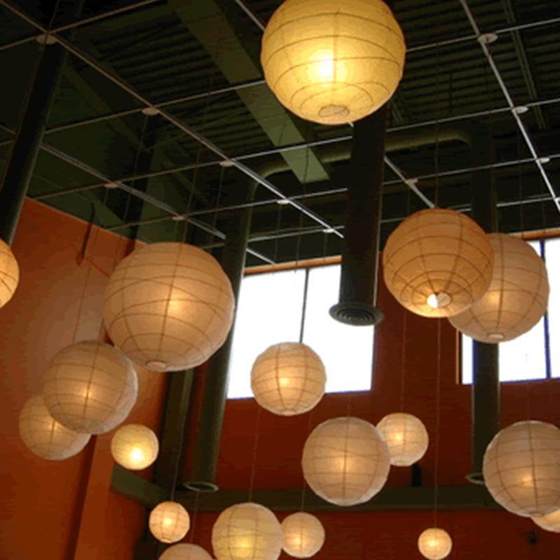 White Hanging Paper Lanterns for Wedding Party Decoration, 4 Size - Decotree.co Online Shop