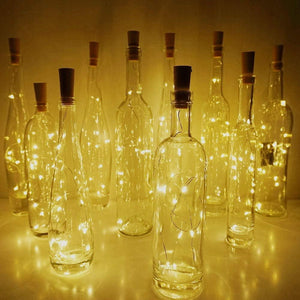 Wine Bottle Cork Lights Battery Powered Colorful Fairy Mini String Lights - Decotree.co Online Shop