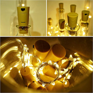 Wine Bottle Lights with Cork for Home Decorations - Decotree.co Online Shop