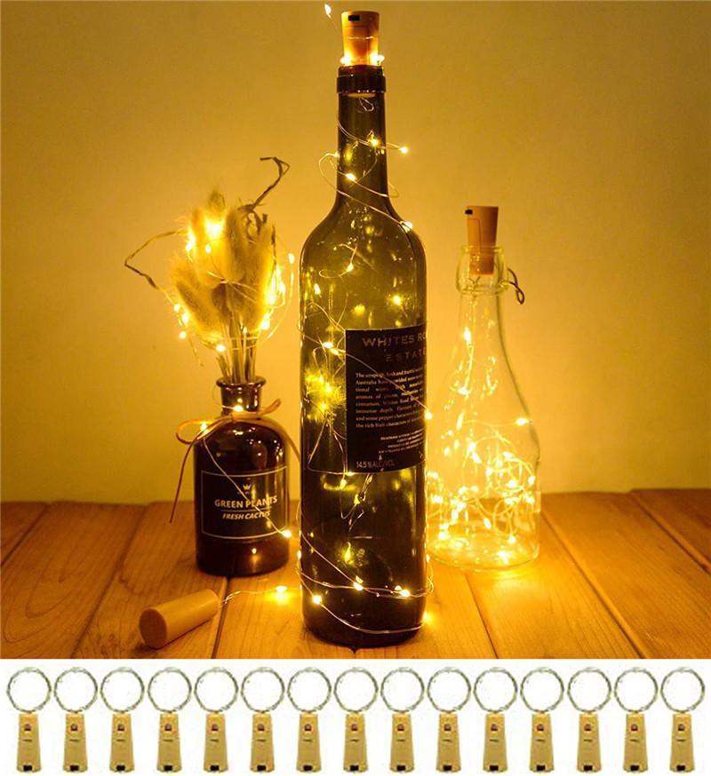 Lamp Sets Wine Bottle Lights with Cork - Decotree.co Online Shop