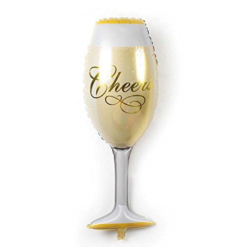 Aluminum Film Champagne Bottle and Goblet Hydrogen Balloons for Party Decoration - Decotree.co Online Shop