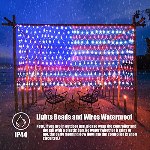 American Flag Lights, Waterproof Led Flag Net Light of The United States - Decotree.co Online Shop