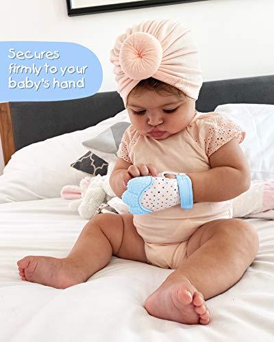Baby Teething Mitten - Self-Soothing Pain Relief Teething Mitten & Glove - Decotree.co Online Shop