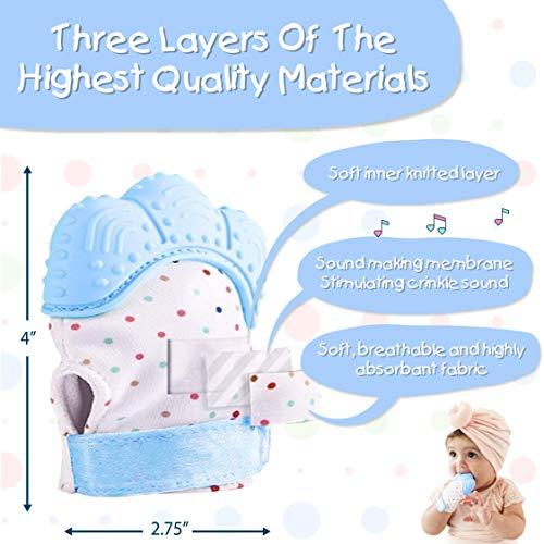 Baby Teething Mitten - Self-Soothing Pain Relief Teething Mitten & Glove - Decotree.co Online Shop