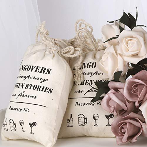 Bachelorette Hangover Kit Bags, Cotton Wedding Survival Recovery Kit Bags Bridal Shower Bachelorette Party Favor Gift Decoration - Decotree.co Online Shop