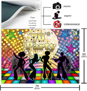 Back to 70s Party Backdrop for Adults Disco Party Decorations 1970's Retro Disco Ball - Decotree.co Online Shop