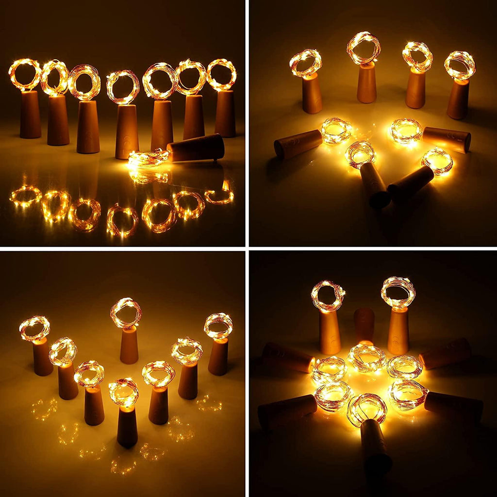 Battery Operated Cork String Lights for Festival - Decotree.co Online Shop