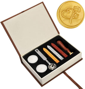 Beginner Wax Seal Stamp Kit, Classic Vintage Retro Seal Stamps Maker Gift Box Set - Decotree.co Online Shop