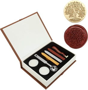 Beginner Wax Seal Stamp Kit, Classic Vintage Retro Seal Stamps Maker Gift Box Set - Decotree.co Online Shop