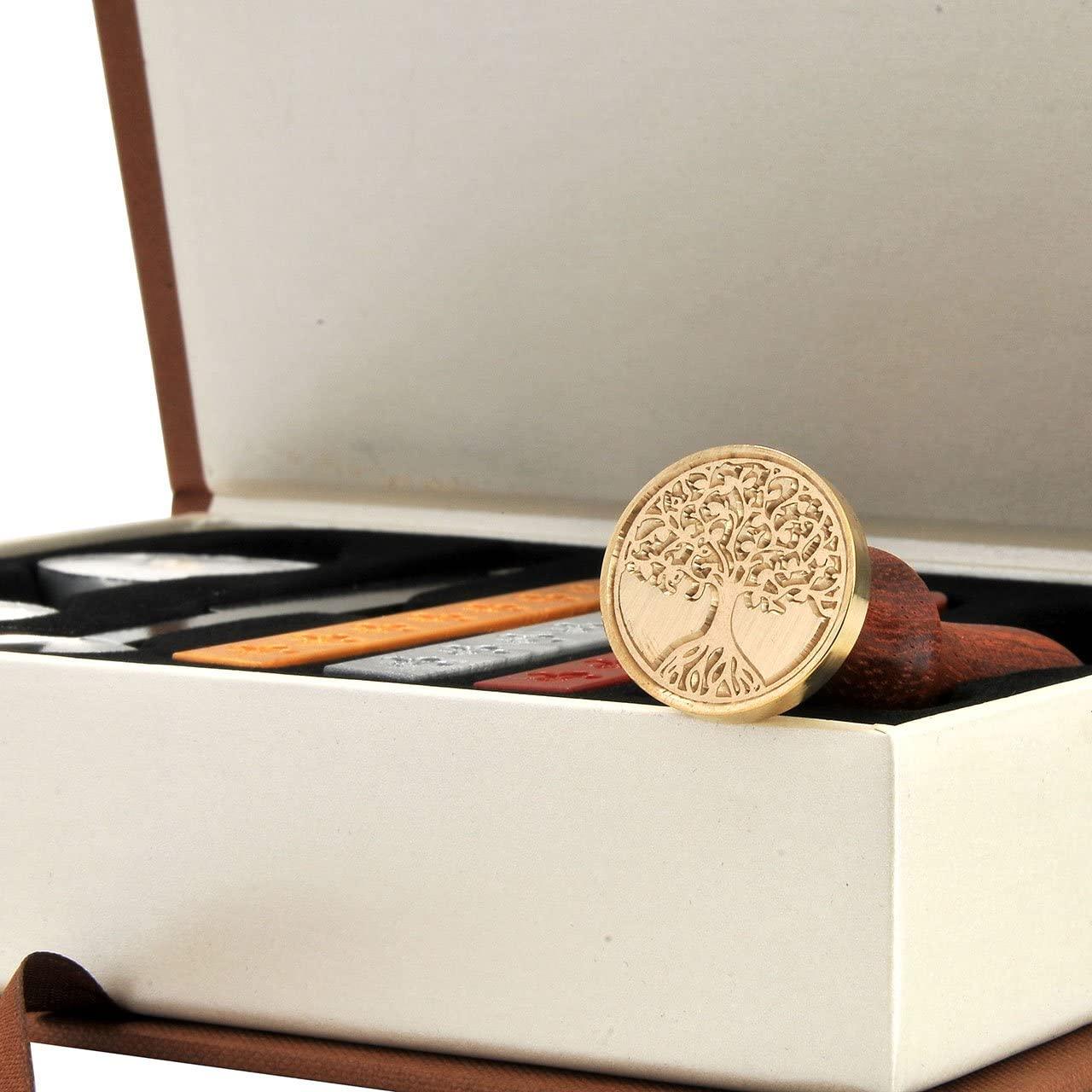 Beginner Wax Seal Stamp Kit, Classic Vintage Retro Seal Stamps Maker Gift Box Set - Decotree.co Online Shop