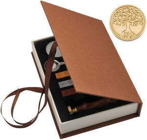 Beginner Wax Seal Stamp Kit, Classic Vintage Retro Seal Stamps Maker Gift Box Set - Decotree.co Online Shop