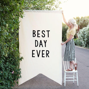 Best Day Ever Backdrop for Outdoor Wedding Ceremony, Wedding Banner - Decotree.co Online Shop