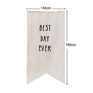 Best Day Ever Backdrop for Outdoor Wedding Ceremony, Wedding Banner - Decotree.co Online Shop