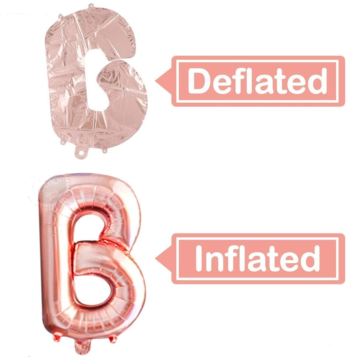 Big Bride to BE Balloons Rose Gold 16" Letters Banner - Bachelorette Party Decorations Kit - Hen Party Supplies and Favors - Decotree.co Online Shop