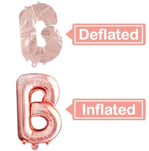Big Bride to BE Balloons Rose Gold 16" Letters Banner - Bachelorette Party Decorations Kit - Hen Party Supplies and Favors - Decotree.co Online Shop