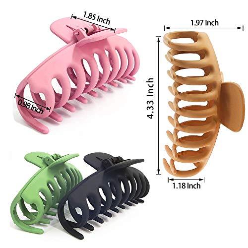 Big Hair Claw Clips 4 Inch Nonslip Large Claw Clip for Women Thin Hair - Decotree.co Online Shop