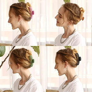 Big Hair Claw Clips for Women Large Claw Clip for Thin Thick Hair 90's Strong Hold 4.33 Inch Nonslip Hair Clips (4 Pcs) - Decotree.co Online Shop