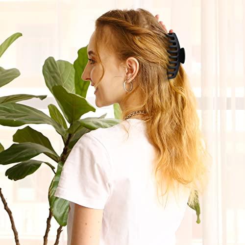 Big Hair Claw Clips for Women Large Claw Clip for Thin Thick Hair 90's Strong Hold 4.33 Inch Nonslip Hair Clips (4 Pcs) - Decotree.co Online Shop