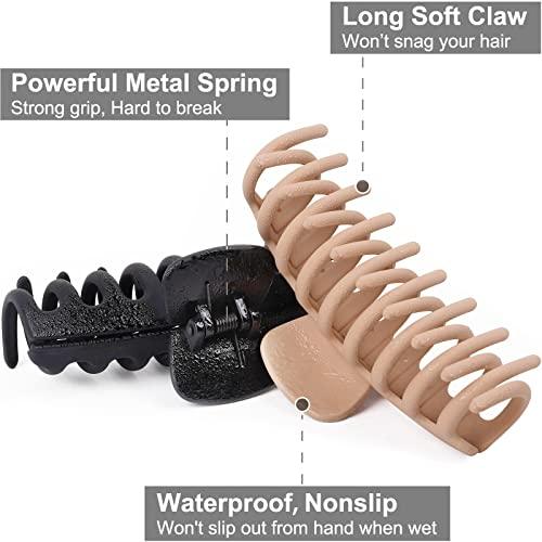 Big Hair Claw Clips for Women Large Claw Clip for Thin Thick Hair 90's Strong Hold 4.33 Inch Nonslip Hair Clips (4 Pcs) - Decotree.co Online Shop