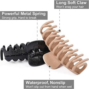 Big Hair Claw Clips for Women Large Claw Clip for Thin Thick Hair 90's Strong Hold 4.33 Inch Nonslip Hair Clips (4 Pcs) - Decotree.co Online Shop