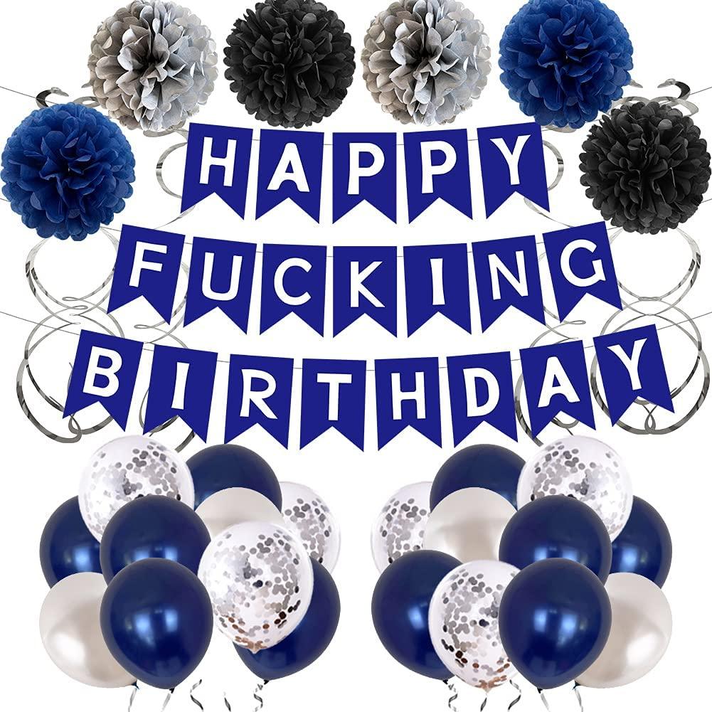 Birthday Decorations Men Blue Birthday Party Decorations for Men Women Boys - Decotree.co Online Shop