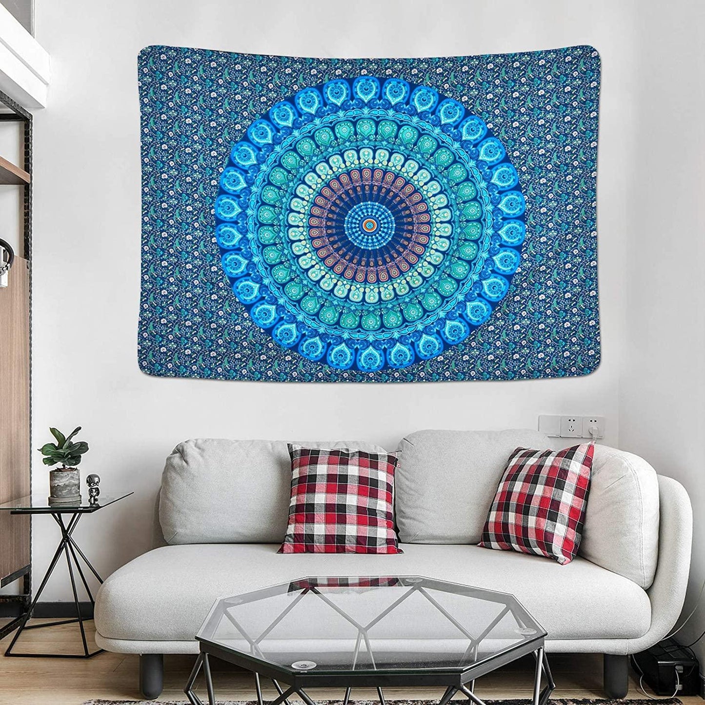 Bohemian Mandala Tapestry Hippie Tapestries Psychedelic Peacock Boho Tapestry Wall Hanging for Bedroom - Decotree.co Online Shop