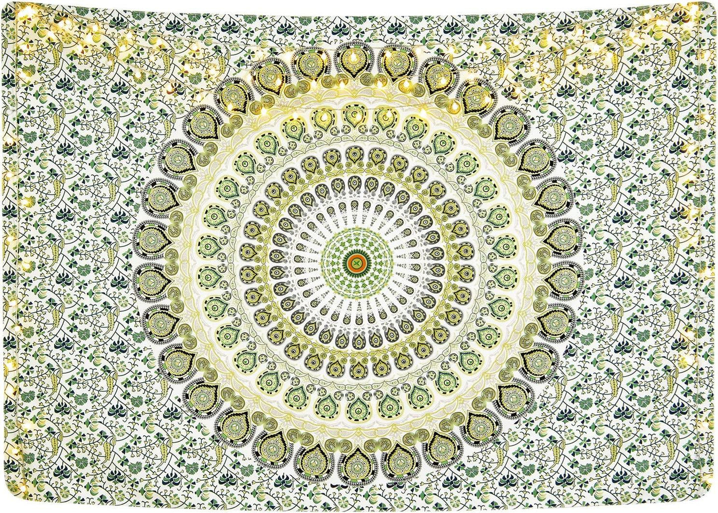 Bohemian Mandala Tapestry Hippie Tapestries Psychedelic Peacock Boho Tapestry Wall Hanging for Bedroom - Decotree.co Online Shop