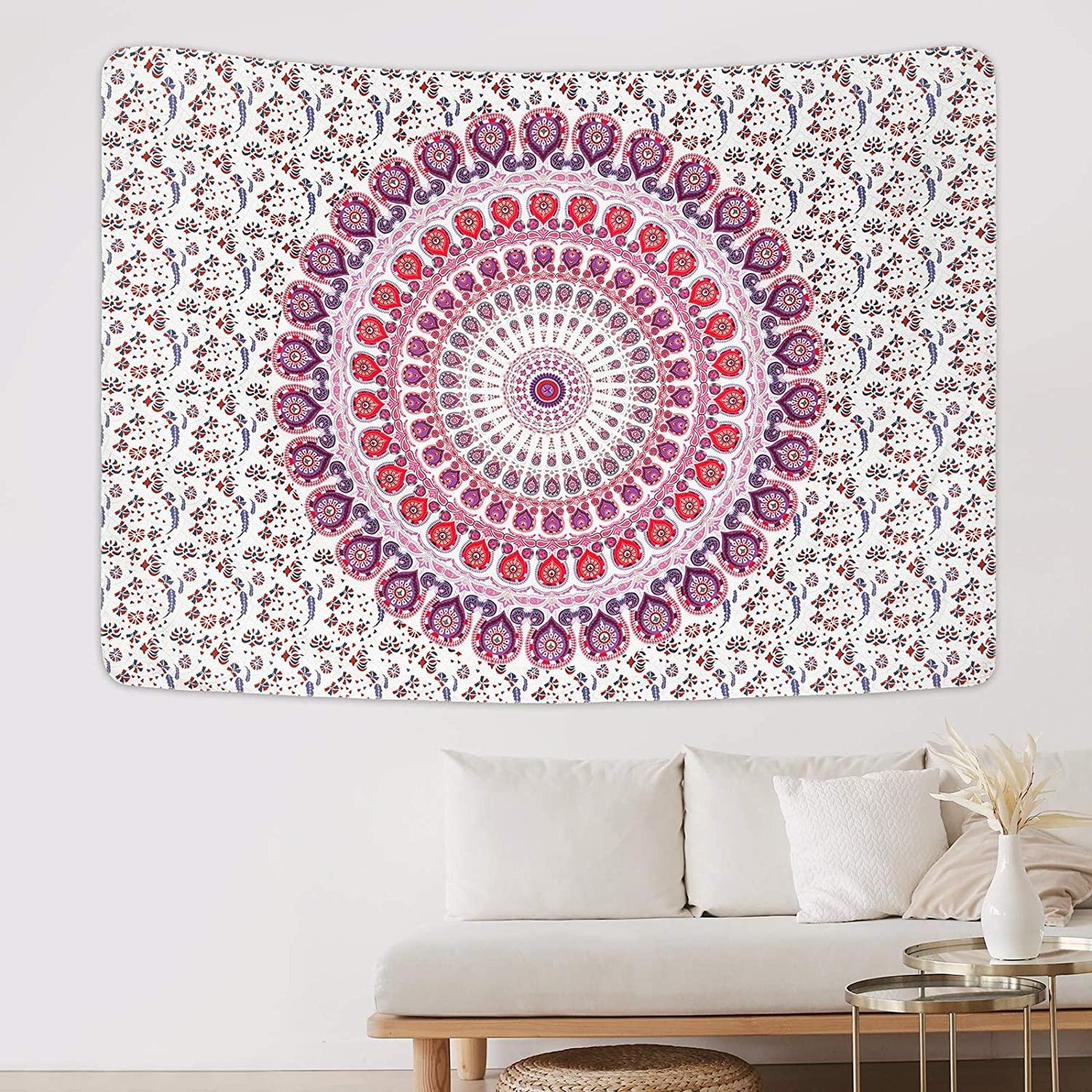 Bohemian Mandala Tapestry Hippie Tapestries Psychedelic Peacock Boho Tapestry Wall Hanging for Bedroom - Decotree.co Online Shop