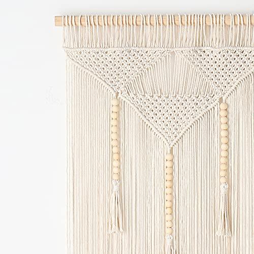 Boho Decor, Large Macrame Wall Hanging, Bohemian Wall Decor for Bedroom, 43"x 35" (Wood Stick Included) - Decotree.co Online Shop