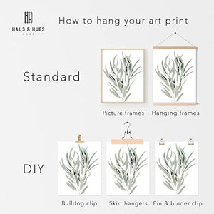 Botanical Plant Wall Art Prints - Set of 4 Plant Wall Decor Prints Floral Kitchen Flower Leaves Wall Art Boho Leaf Eucalyptus (UNFRAMED) - Decotree.co Online Shop