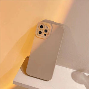 Brown & Beige Lens Protection iPhone 13 12 11 Pro Max case iPhone 13 12 mini case iPhone XR iPhone XS Max Case iPhone 8 Plus iPhone SE Case - Decotree.co Online Shop
