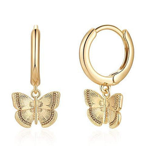 Butterfly Earrings for Women Huggie Hoop, Butterfly Dangle Earrings Drop Earrings - Decotree.co Online Shop