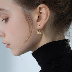 Butterfly Earrings for Women Huggie Hoop, Butterfly Dangle Earrings Drop Earrings - Decotree.co Online Shop