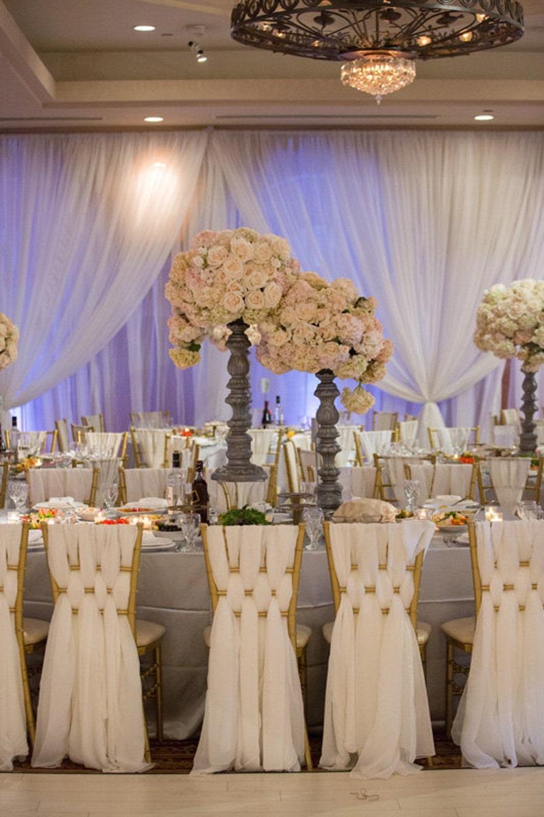 Chiffon Chiavari Wedding Chair Sash Set of 6 Sashes - Decotree.co Online Shop