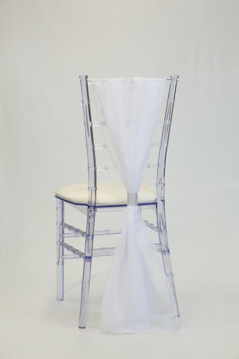 Chiffon Chiavari Wedding Chair Sash Set of 6 Sashes - Decotree.co Online Shop