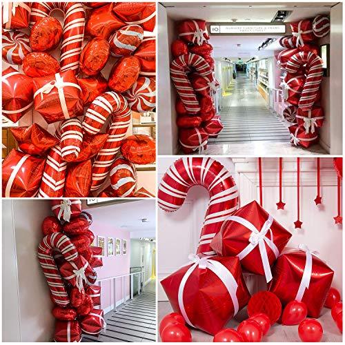 Christmas Balloon Garland Arch kit 144 Pieces with Christmas Red White Candy Balloons Gift Box Balloons - Decotree.co Online Shop