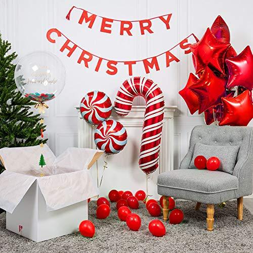 Christmas Balloon Garland Arch kit 144 Pieces with Christmas Red White Candy Balloons Gift Box Balloons - Decotree.co Online Shop
