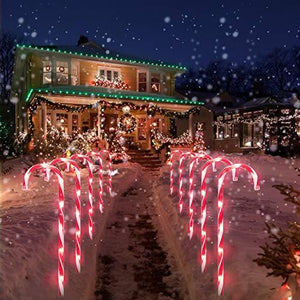 Christmas Candy Cane Pathway Lights with Stake 28 inches Lighted Candy Cane Christmas Decorations - Decotree.co Online Shop