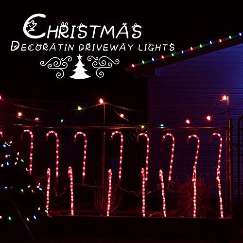 Christmas Candy Cane Pathway Lights with Stake 28 inches Lighted Candy Cane Christmas Decorations - Decotree.co Online Shop