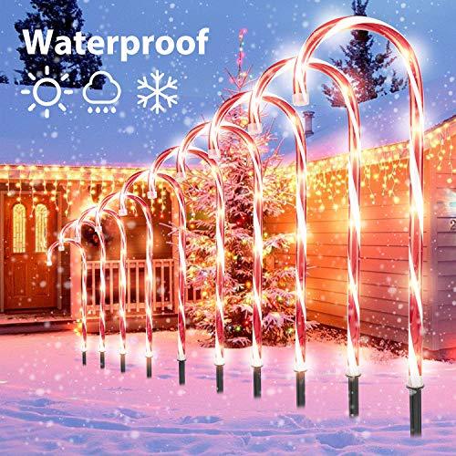 Christmas Candy Cane Pathway Lights with Stake 28 inches Lighted Candy Cane Christmas Decorations - Decotree.co Online Shop
