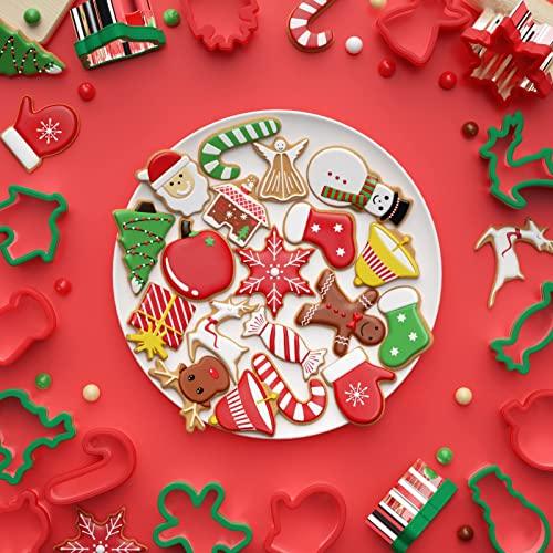 Christmas Cookie cutters Set 16 Pieces, Holiday Cookie Cutters with Comfort Grip - Decotree.co Online Shop