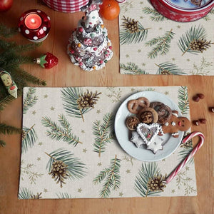 Christmas Decorations Pine Cones Placemats 18x12 Inches Seasonal Xmas Decor Farmhouse Indoor Vintage Theme - Decotree.co Online Shop