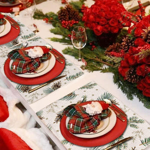 Christmas Decorations Pine Cones Placemats 18x12 Inches Seasonal Xmas Decor Farmhouse Indoor Vintage Theme - Decotree.co Online Shop