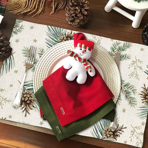 Christmas Decorations Pine Cones Placemats 18x12 Inches Seasonal Xmas Decor Farmhouse Indoor Vintage Theme - Decotree.co Online Shop